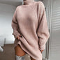 Solid Turtleneck Long Sweater Winter Warm Women Sweater Dress See size chart under “more details” The Fashion Celestial