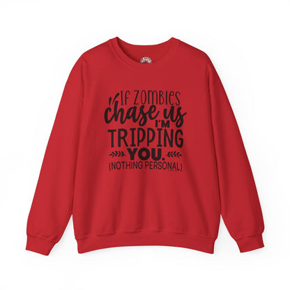 If Zombies Chase Us Crewneck Sweatshirt The Devil's Pickle