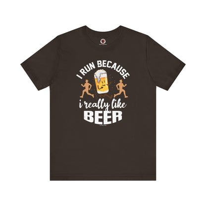 I Run Because I Really Like Beer T-Shirt The Devil's Pickle