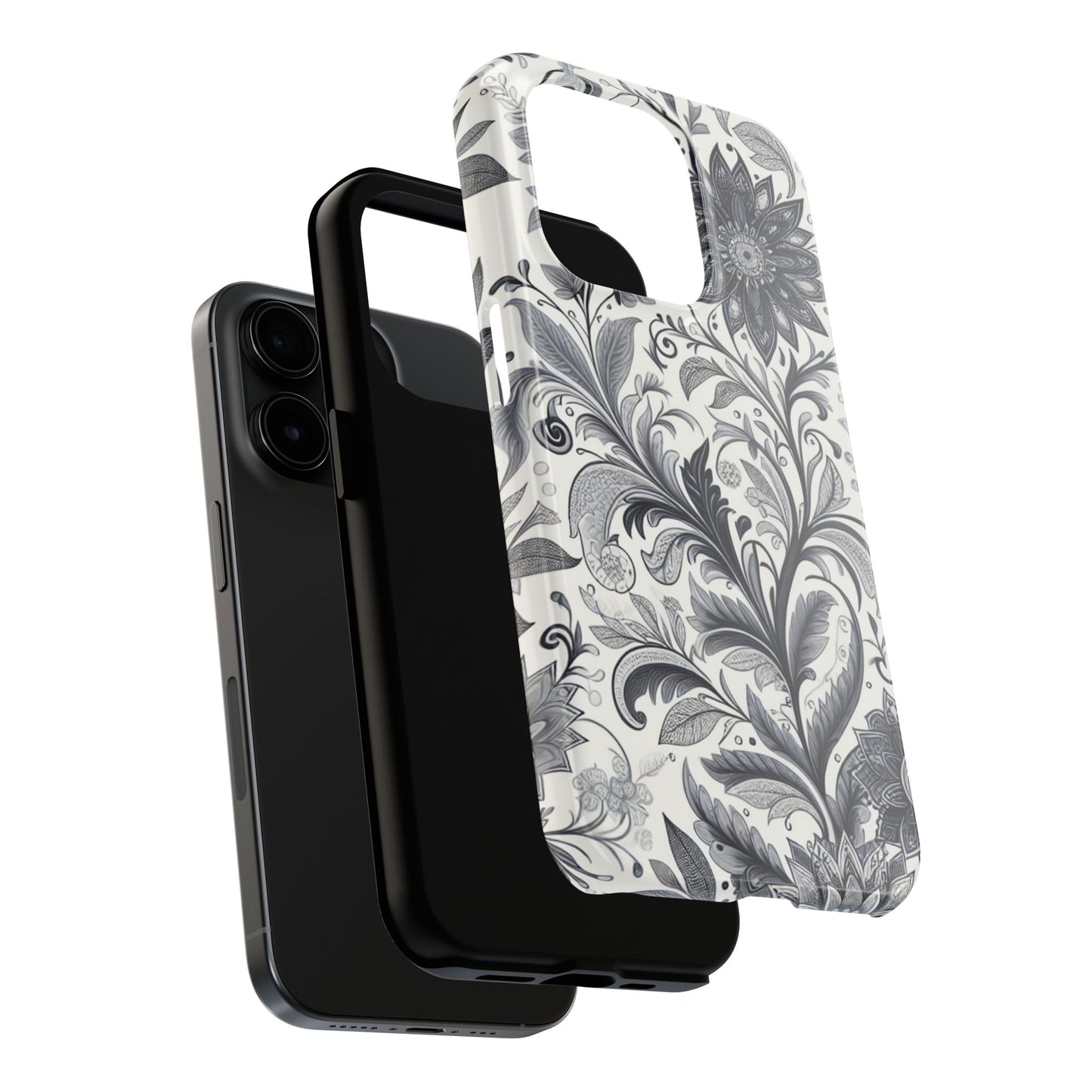 Floral Tough Phone Cases, Durable Phone Cover, Stylish Floral Design, Gift for Her, Trendy Tech Accessories, Birthday Present Grayceful LLC