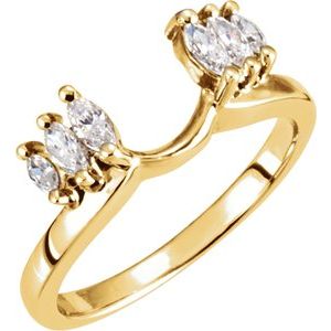 14K Yellow 1/3 CTW Natural Diamond Wrap-Style Enhancer Ethereal Legacy Boutiques