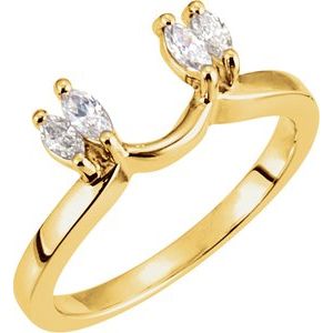 14K Yellow 1/4 CTW Natural Diamond Wrap-Style Ring Enhancer Ethereal Legacy Boutiques