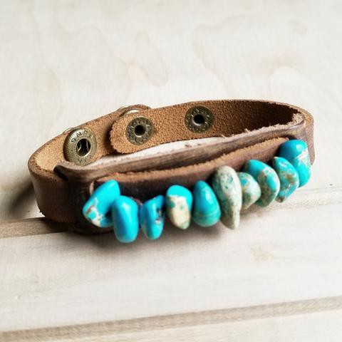 Dusty Narrow Cuff with Turquoise Regalite Stones Shop Style & More | Fresh Looks, Everyday Deals & Free Shipping