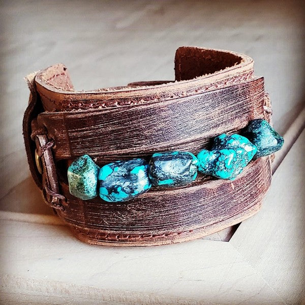 Wide Cuff with African Turquoise Chunks Shop Style & More | Fresh Looks, Everyday Deals & Free Shipping