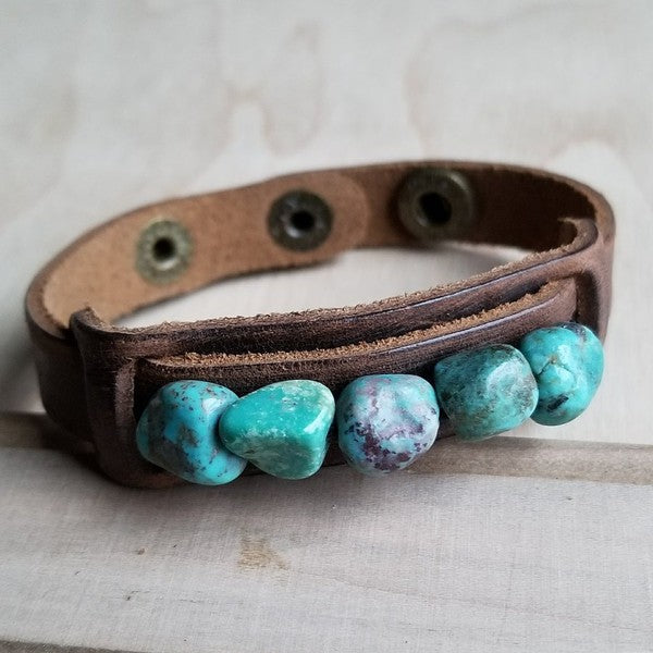Narrow Cuff with African Turquoise Chunks Shop Style & More | Fresh Looks, Everyday Deals & Free Shipping