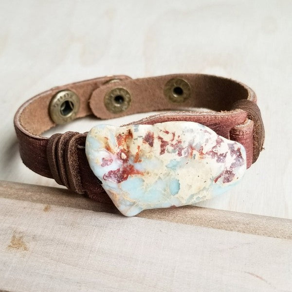 Aqua Terra Slab on Narrow Leather Cuff Bracelet Shop Style & More | Fresh Looks, Everyday Deals & Free Shipping