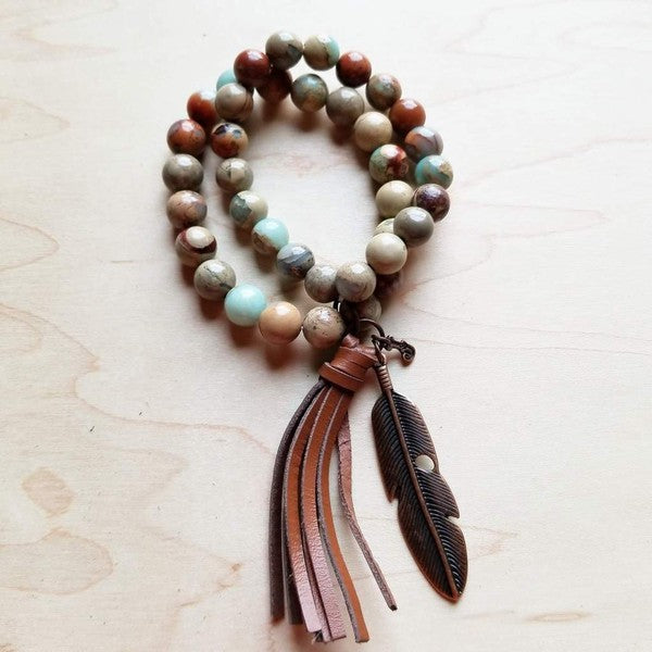 Aqua Terra Double Strand Bracelet with Tassel Shop Style & More | Fresh Looks, Everyday Deals & Free Shipping