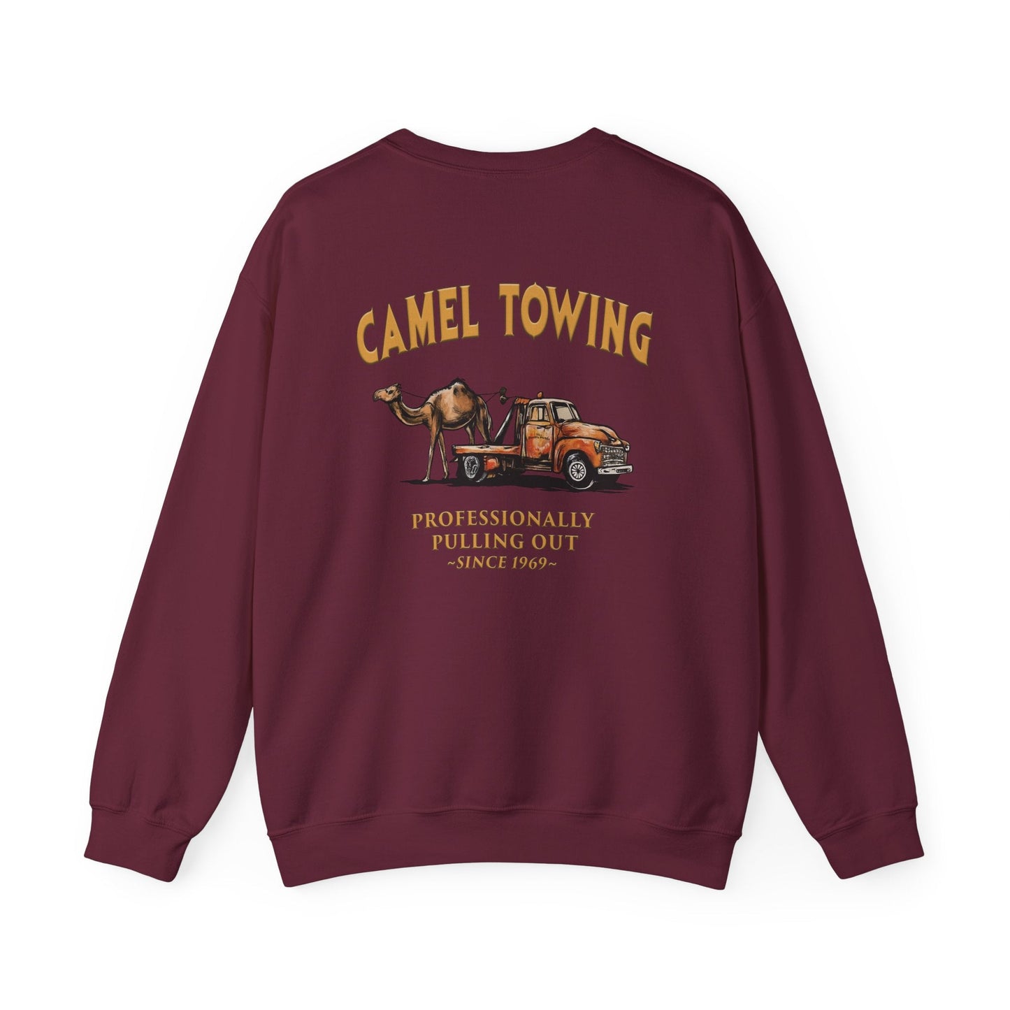 Camel Towing Back Crewneck Sweatshirt The Devil's Pickle
