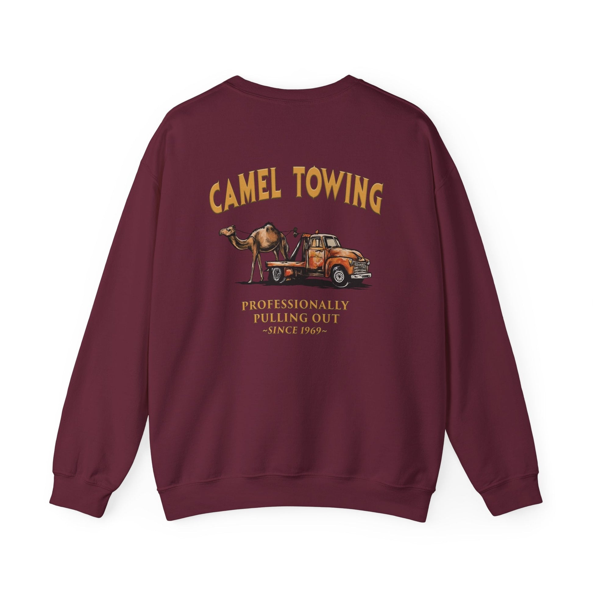 Camel Towing Back Crewneck Sweatshirt The Devil's Pickle