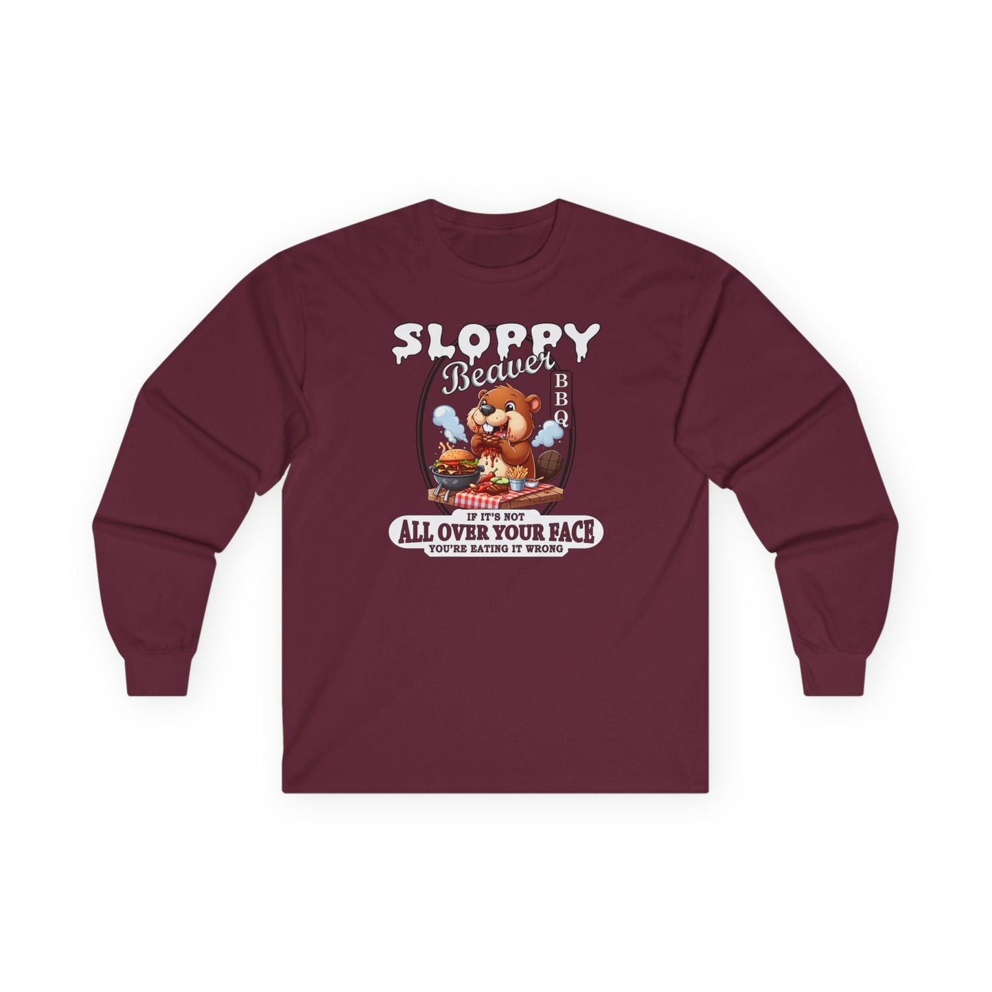 Sloppy Beaver BBQ Long Sleeve Tee The Devil's Pickle
