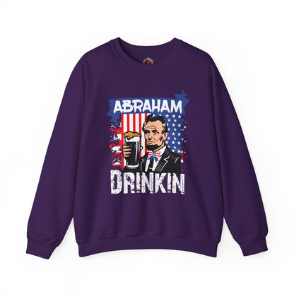 Abraham Drinking Crewneck Sweatshirt The Devil's Pickle