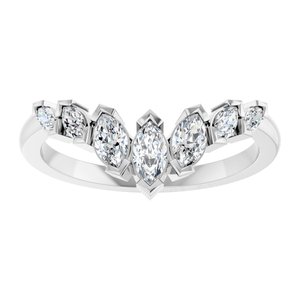 Platinum 1/2 CTW Natural Diamond Contour Band Ethereal Legacy Boutiques