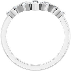 Platinum 1/2 CTW Natural Diamond Contour Band Ethereal Legacy Boutiques
