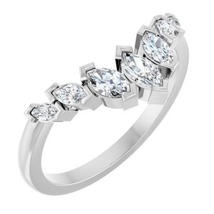 Platinum 1/2 CTW Natural Diamond Contour Band Ethereal Legacy Boutiques