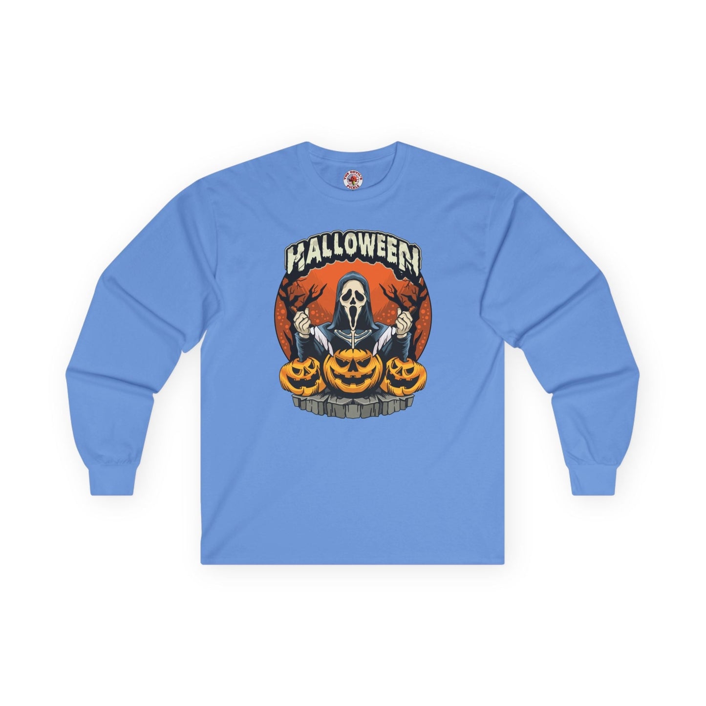 Screamer Killer Ghost Halloween Long Sleeve Tee The Devil's Pickle