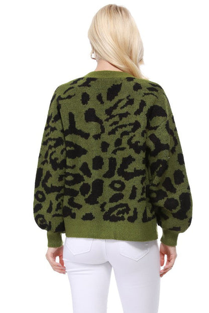 Leopard Jacquard Open Front Shrug Cardigan Shop Style & More | Fresh Looks, Everyday Deals & Free Shipping