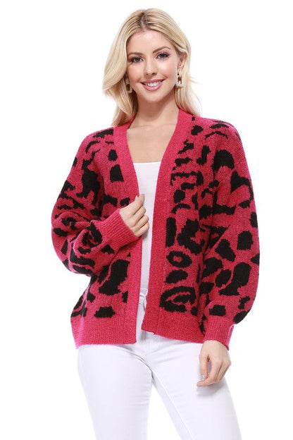 Leopard Jacquard Open Front Shrug Cardigan Shop Style & More | Fresh Looks, Everyday Deals & Free Shipping
