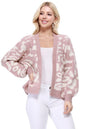Leopard Jacquard Open Front Shrug Cardigan Shop Style & More | Fresh Looks, Everyday Deals & Free Shipping