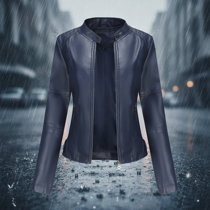 Women’s Classic Leather Jacket – Chic Streetwear Outerwear FitiqueFit