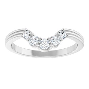 Platinum 1/4 CTW Natural Diamond Contour Band Ethereal Legacy Boutiques