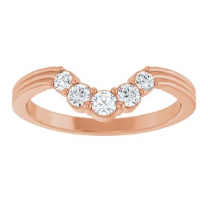 14K Rose 1/4 CTW Natural Diamond Contour Band Ethereal Legacy Boutiques