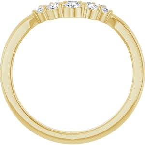 14K Yellow 1/4 CTW Natural Diamond Contour Band Ethereal Legacy Boutiques