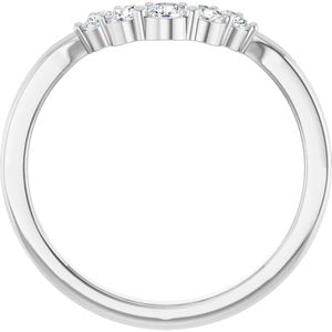 14K White 1/4 CTW Natural Diamond Contour Band Ethereal Legacy Boutiques