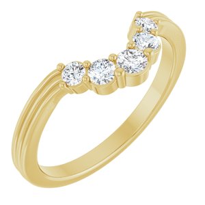 14K Yellow 1/4 CTW Natural Diamond Contour Band Ethereal Legacy Boutiques