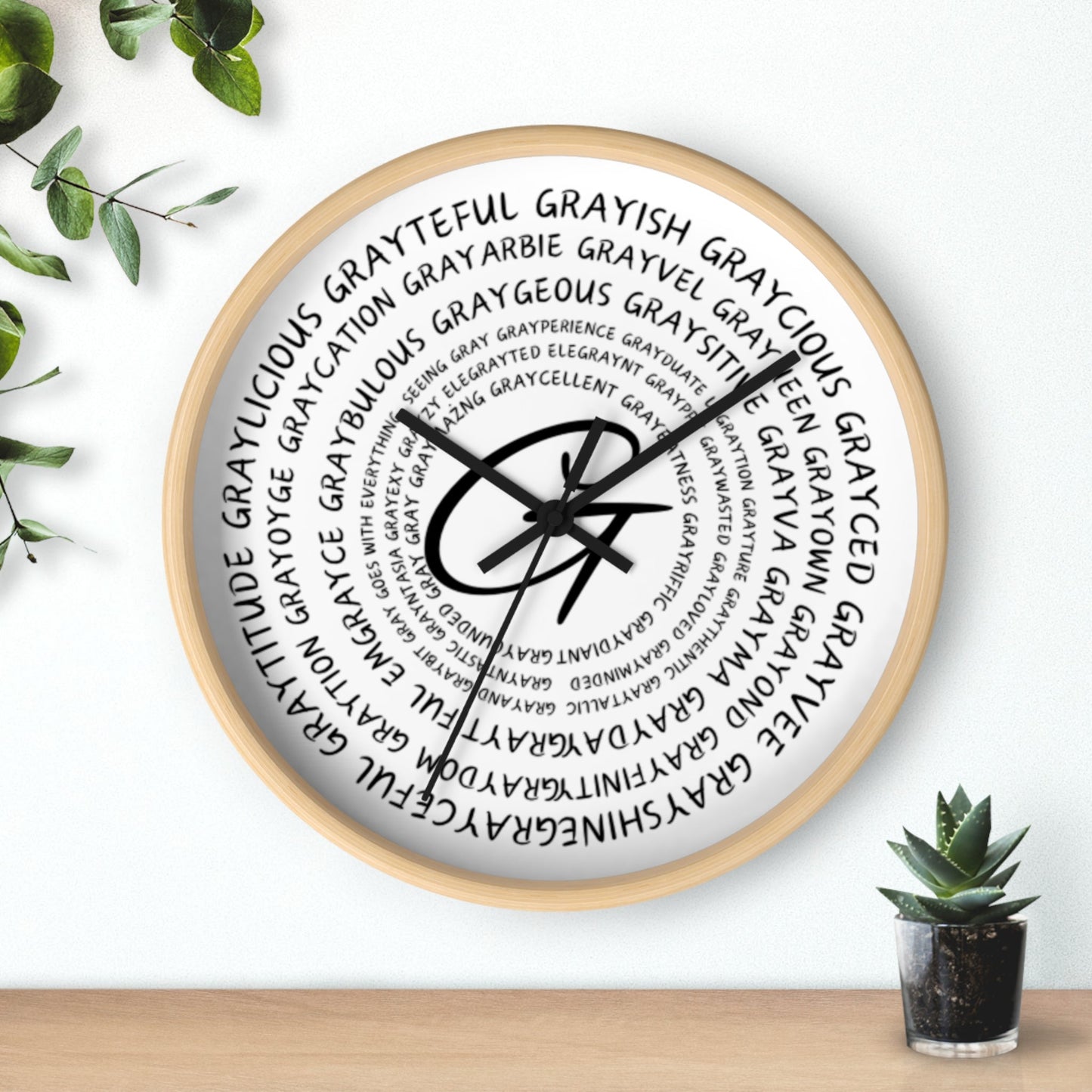 Wooden Clock Embracing Gray Hair Positivity Grayceful LLC