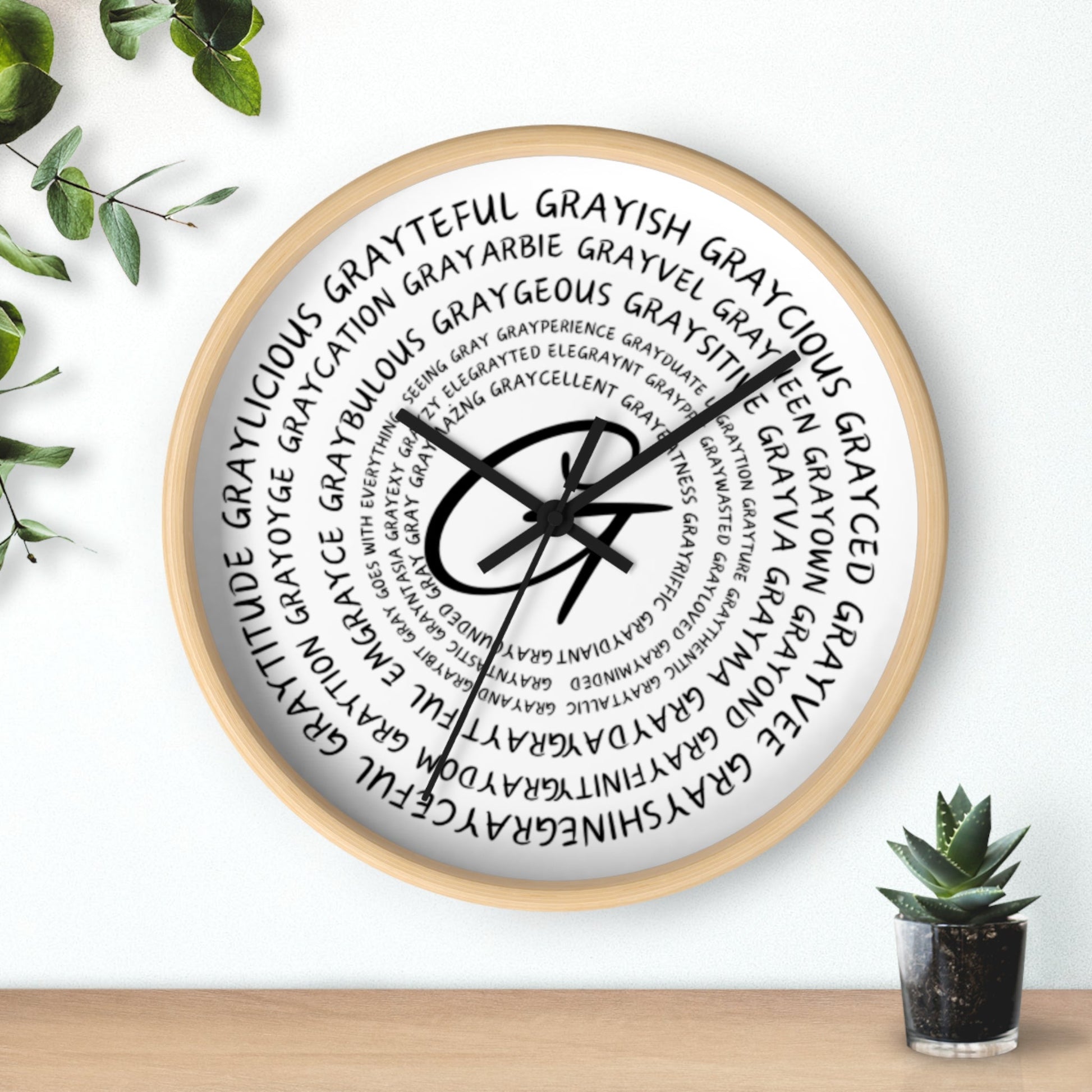 Wooden Clock Embracing Gray Hair Positivity Grayceful LLC
