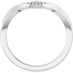 Platinum 1/10 CTW Lab-Grown Diamond Contour Band Ethereal Legacy Boutiques