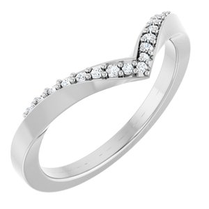 Platinum 1/10 CTW Lab-Grown Diamond Contour Band Ethereal Legacy Boutiques