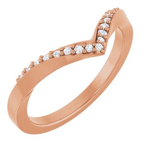 14K Rose 1/10 CTW Natural Diamond Contour Band Ethereal Legacy Boutiques