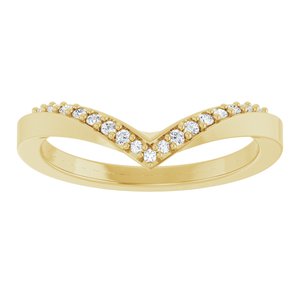 14K Yellow 1/10 CTW Natural Diamond Contour Band Ethereal Legacy Boutiques