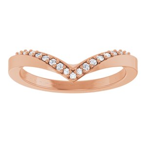 14K Rose 1/10 CTW Natural Diamond Contour Band Ethereal Legacy Boutiques