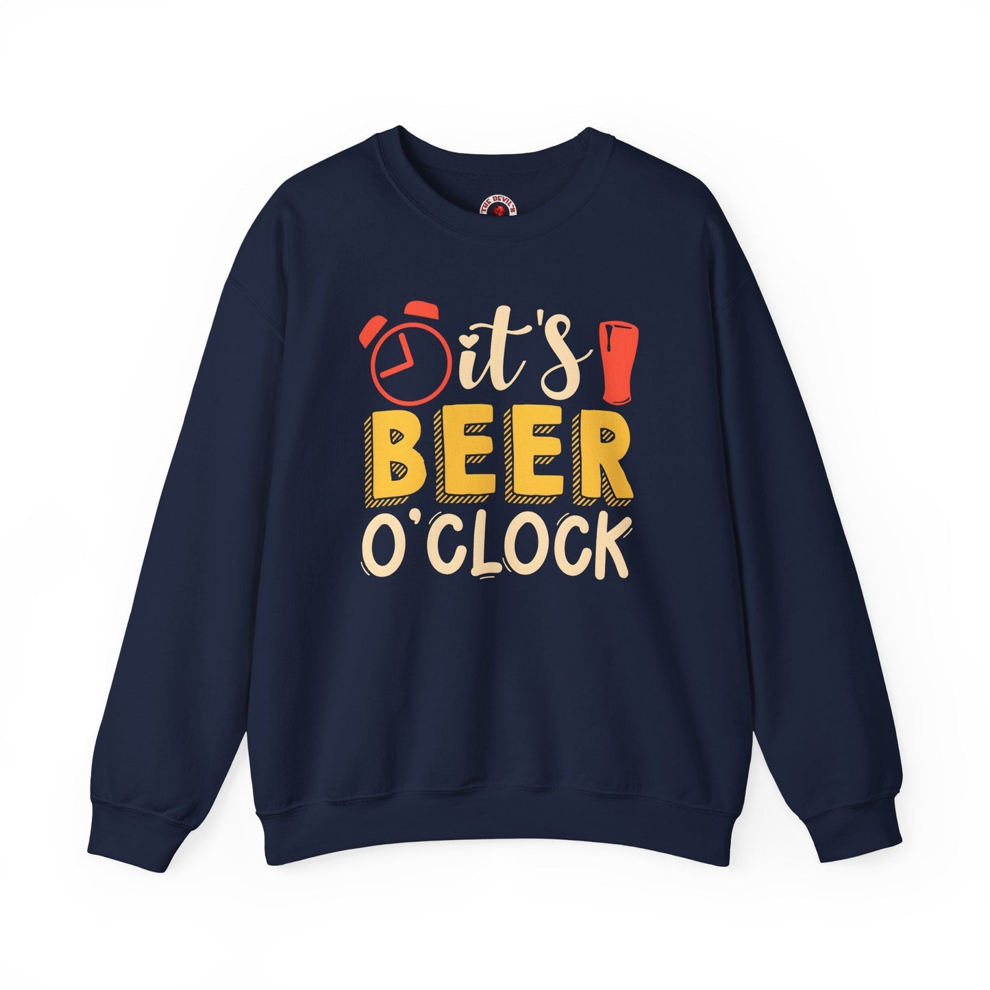 It's Beer O'clock Crewneck Sweatshirt The Devil's Pickle