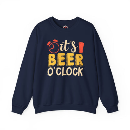 It's Beer O'clock Crewneck Sweatshirt The Devil's Pickle