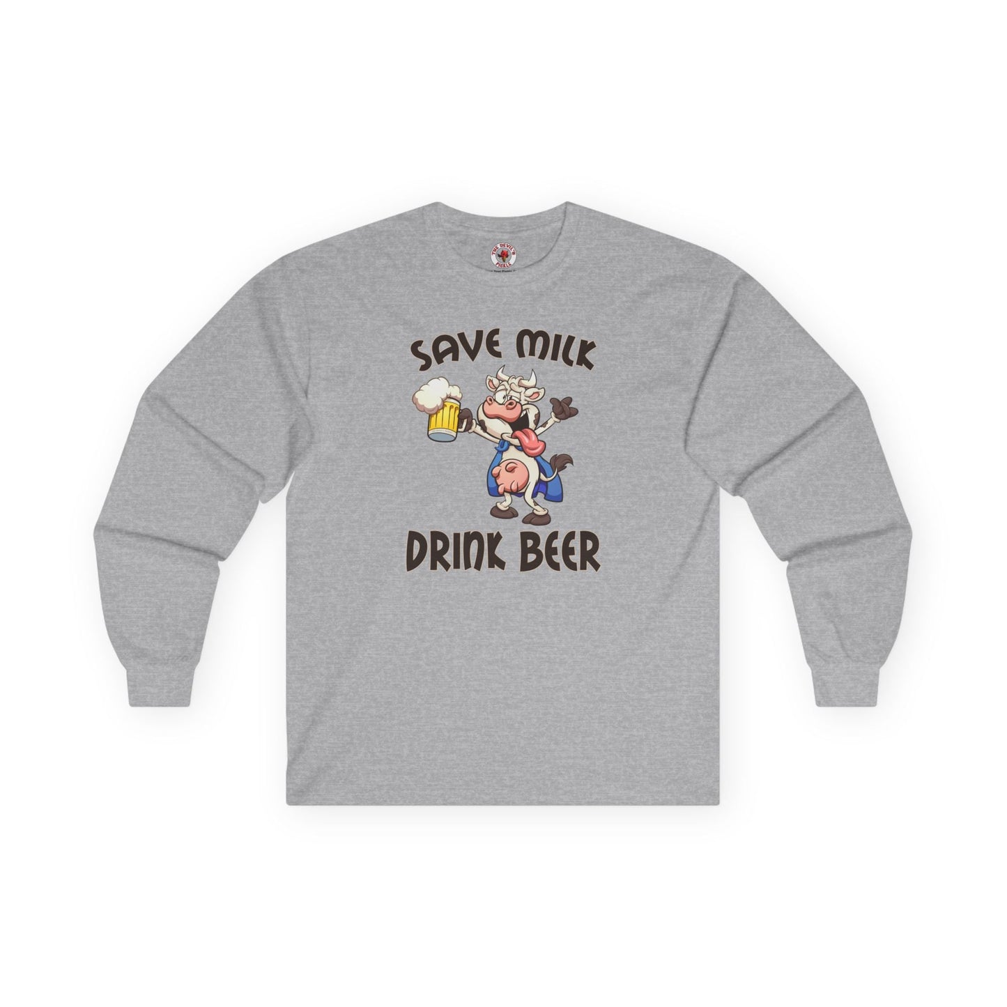 Save Milk Drink Beer Long Sleeve Tee The Devil's Pickle