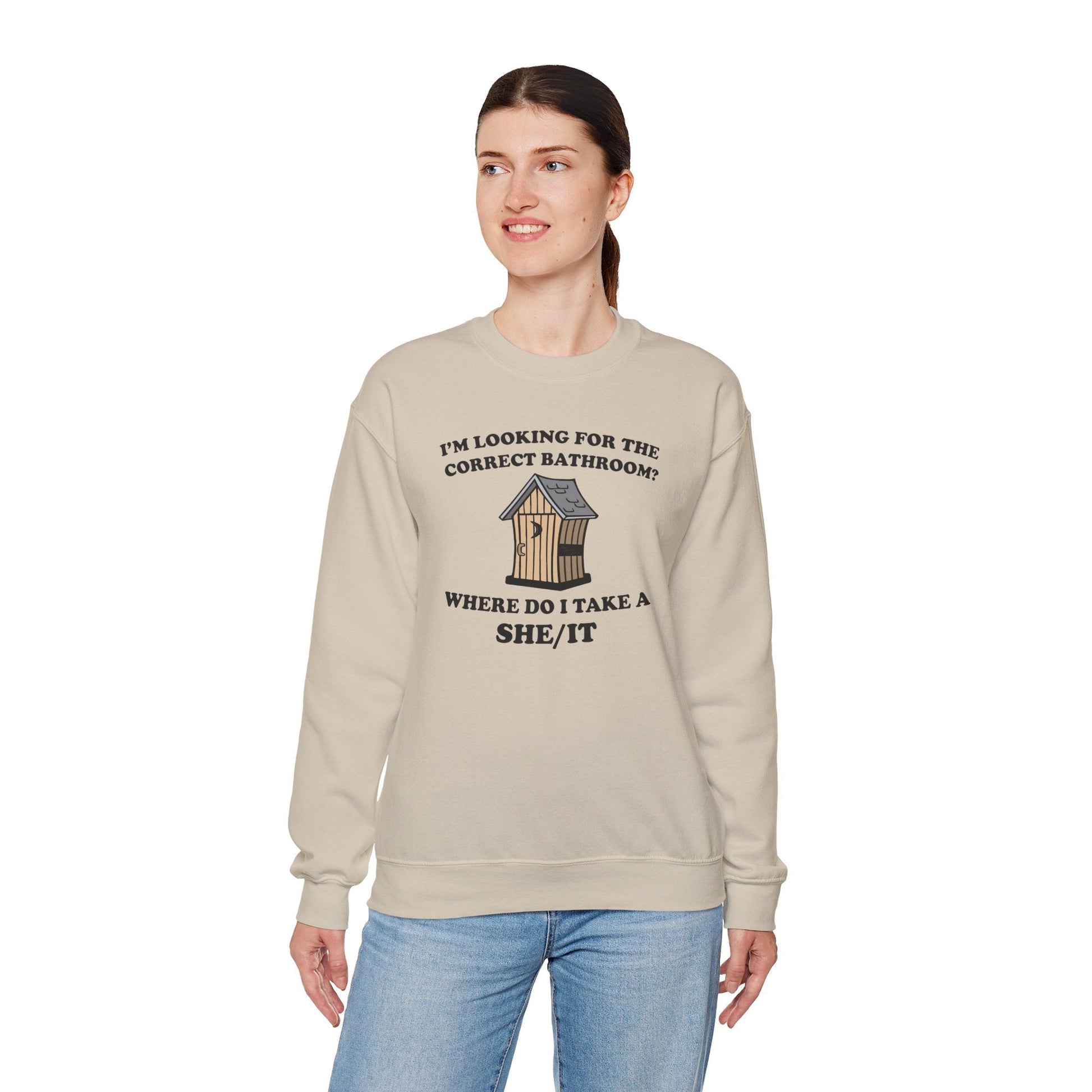 I'm Looking For The Correct Bathroom Crewneck Sweatshirt The Devil's Pickle