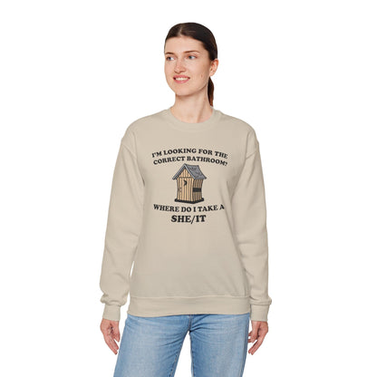 I'm Looking For The Correct Bathroom Crewneck Sweatshirt The Devil's Pickle