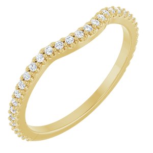 14K Yellow 1/5 CTW Natural Diamond Contour Band Ethereal Legacy Boutiques