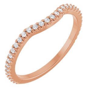 14K Rose 1/5 CTW Natural Diamond Contour Band Ethereal Legacy Boutiques