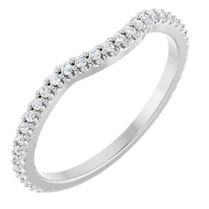 14K White 1/5 CTW Natural Diamond Contour Band Ethereal Legacy Boutiques