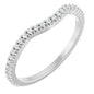 14K White 1/5 CTW Natural Diamond Contour Band Ethereal Legacy Boutiques
