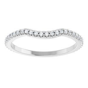 14K White 1/5 CTW Natural Diamond Contour Band Ethereal Legacy Boutiques