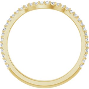 14K Yellow 1/5 CTW Natural Diamond Contour Band Ethereal Legacy Boutiques