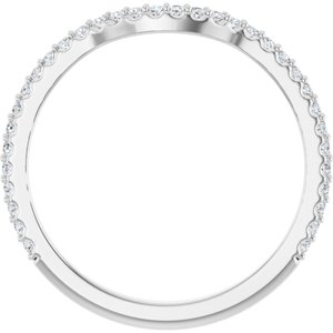 14K White 1/5 CTW Natural Diamond Contour Band Ethereal Legacy Boutiques