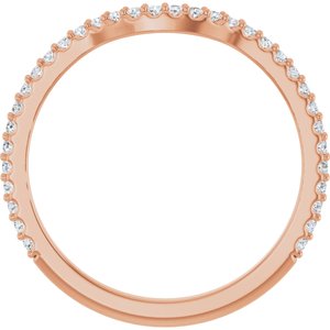 14K Rose 1/5 CTW Natural Diamond Contour Band Ethereal Legacy Boutiques
