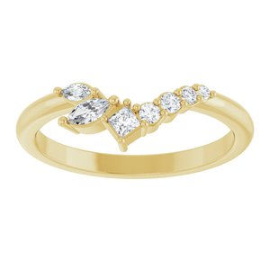 14K Yellow 1/5 Natural Diamond Contour Band Ethereal Legacy Boutiques