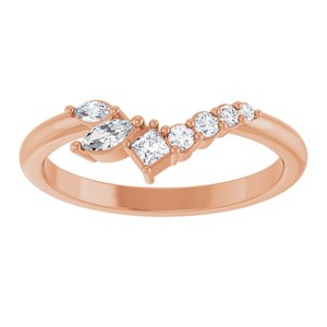 14K Rose 1/5 Natural Diamond Contour Band Ethereal Legacy Boutiques